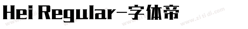 Hei Regular字体转换
